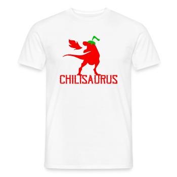 Chilisaurus Chili Dinosaur - Men's T-Shirt - white - Front - AI Model Male 178 dark (178cm)