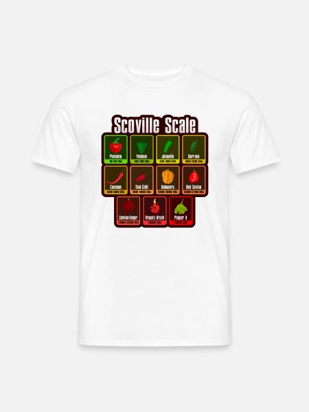 Scoville-Skala Habanero-Chili-Liebhaber - Männer T-Shirt - Weiß