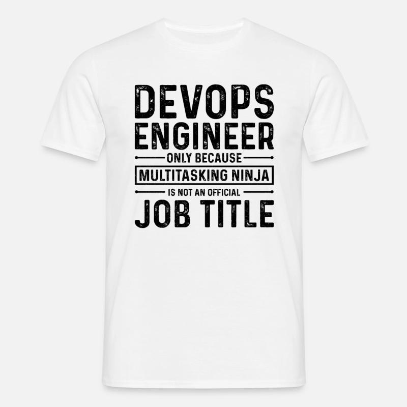 Sys-Admin Entwickler Devops-Ingenieur - Männer T-Shirt - Weiß