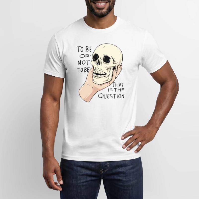 Hamlet Zitat "Sein oder nicht sein" Design Männer T-Shirt