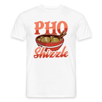 Pho Shizzle Asian Pho Noodle Soup - Men's T-Shirt - white - Front - AI Model Male 178 dark (178cm)