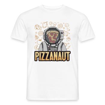 Pizzanaut design for a hobby pizza baker - Men's T-Shirt - white - Front - AI Model Male 178 dark (178cm)