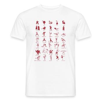 Martial Arts Stile Outfit für Martial Arts Kämpfer - Männer T-Shirt - Weiß - Vorne - AI Model Male 178 dark (178cm)