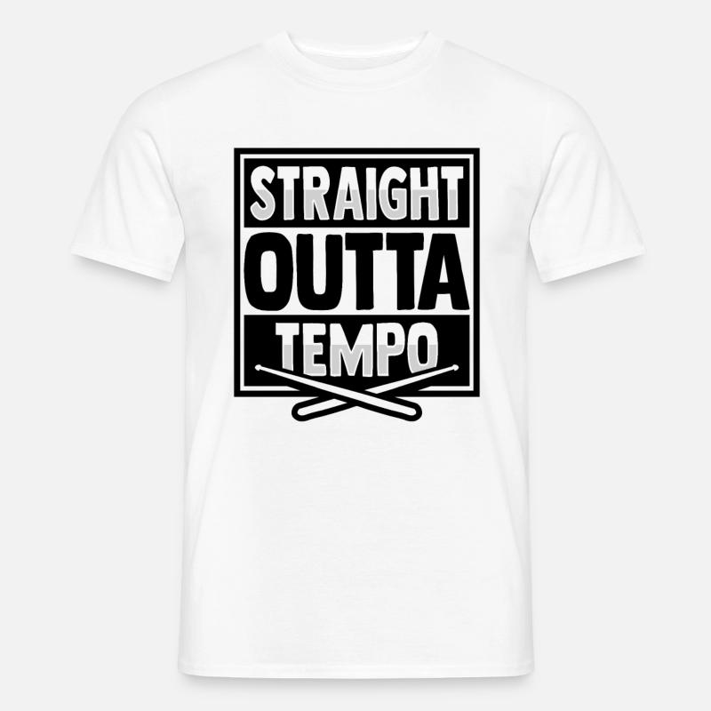 Drum Set Percussion Design - Männer T-Shirt - Weiß