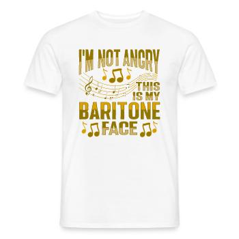 Conception de voix de baryton pour un membre de chœur - T-shirt homme - blanc - Devant - AI Model Male 178 dark (178cm)