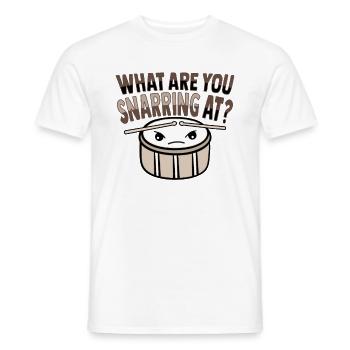 Drummsticks Snare Drum - Men's T-Shirt - white - Front - AI Model Male 178 dark (178cm)