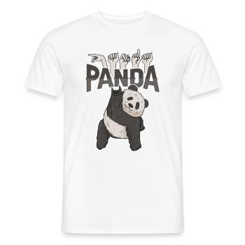 ILY Panda ASL Gebärdensprache - Männer T-Shirt - Weiß - Vorne - AI Model Male 178 dark (178cm)