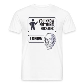 Socrates Philosophy Design für einen Philosophen - Männer T-Shirt - Weiß - Vorne - AI Model Male 178 dark (178cm)