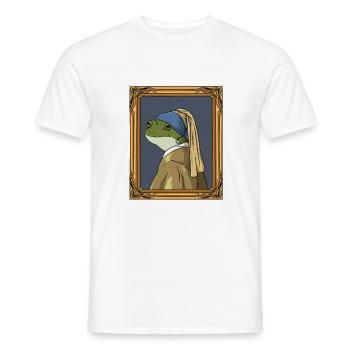 Art History Frog Visual Arts Vermeer - Men's T-Shirt - white - Front - AI Model Male 178 dark (178cm)