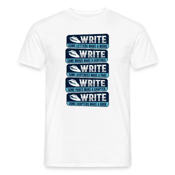 Novelist Inspiration Author - Men's T-Shirt - white - Front - AI Model Male 178 dark (178cm)
