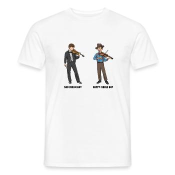 Design de musicien bluegrass amusant - T-shirt homme - blanc - Devant - AI Model Male 178 dark (178cm)
