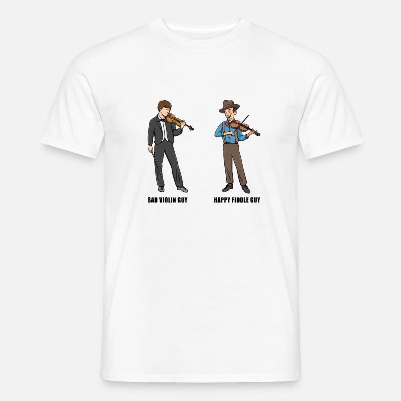 Witziges Bluegrass-Musiker-Design - Männer T-Shirt - Weiß
