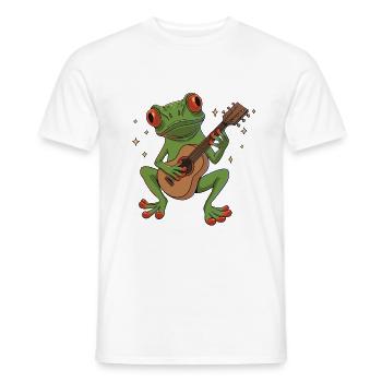 Rotäugiger Frosch Spielt Gitarre Design Für Eine - Männer T-Shirt - Weiß - Vorne - AI Model Male 178 dark (178cm)