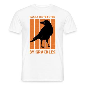 Blackbird Grackle Bird Design pour les ornithologues amateurs - T-shirt homme - blanc - Devant - AI Model Male 178 dark (178cm)