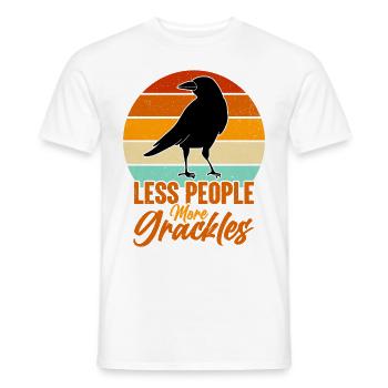 Blackbird Grackle Bird Design pour les ornithologues amateurs - T-shirt homme - blanc - Devant - AI Model Male 178 dark (178cm)