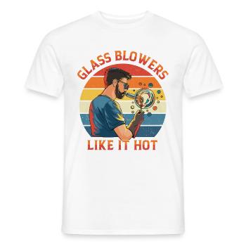Handblown glass design for a glassblower - Men's T-Shirt - white - Front - AI Model Male 178 dark (178cm)