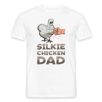 Silkie Chicken Dad Poulet chinois en soie - T-shirt homme - blanc - Devant - AI Model Male 178 dark (178cm)