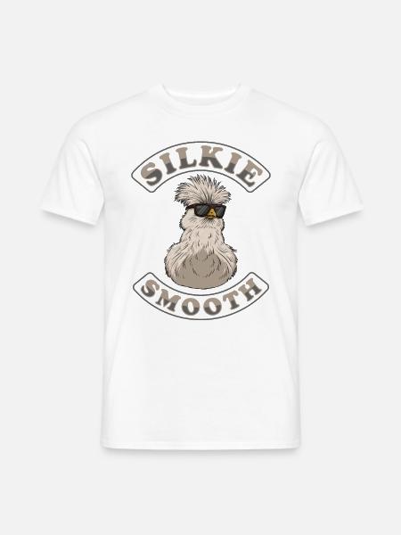 Silkie Smooth Chinesisches Seidenhuhn - Männer T-Shirt - Weiß
