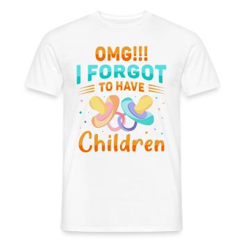 Omg I forgot to have children Childless - Men's T-Shirt - white - Front - AI Model Male 178 dark (178cm)