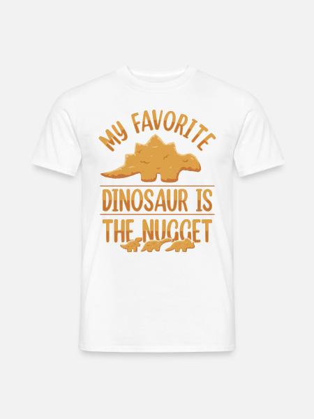 Mein Lieblingsdinosaurier ist der Nugget - Männer T-Shirt - Weiß