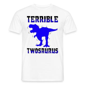 Terrifying Twosaurus - Men's T-Shirt - white - Front - AI Model Male 178 dark (178cm)