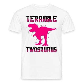 Terrifying Twosaurus - Men's T-Shirt - white - Front - AI Model Male 178 dark (178cm)