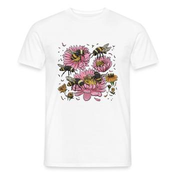 Bee Lover Cottagecore Aesthetic - Men's T-Shirt - white - Front - AI Model Male 178 dark (178cm)