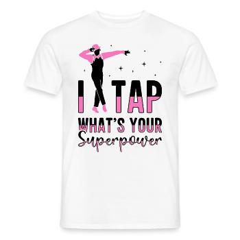 Tap Dancer Tap Dance Shoes Tap Dance Instructor - Men's T-Shirt - white - Front - AI Model Male 178 dark (178cm)