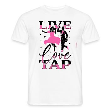 Tap Dancer Tap Dance Shoes Tap Dance Instructor - Men's T-Shirt - white - Front - AI Model Male 178 dark (178cm)