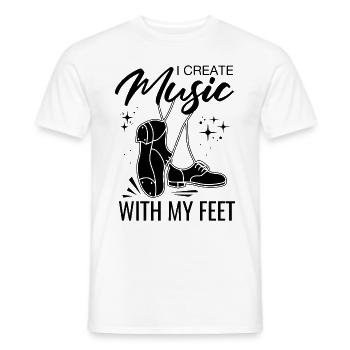 Tap Dancer Tap Dance Shoes Tap Dance Instructor - Men's T-Shirt - white - Front - AI Model Male 178 dark (178cm)