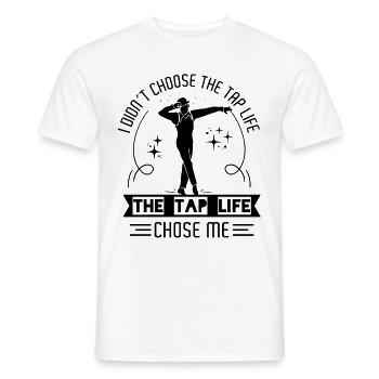 Danseur de claquettes Chaussures de danse à claquettes Instructeur de danse à claquettes - T-shirt homme - blanc - Devant - AI Model Male 178 dark (178cm)