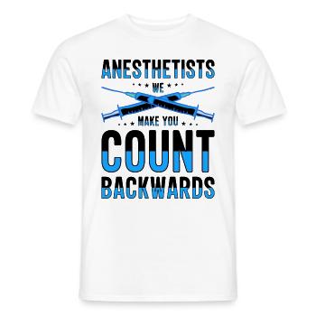 Anesthésiste Anesthésiste Anesthésiologie Anesthésiste - T-shirt homme - blanc - Devant - AI Model Male 178 dark (178cm)