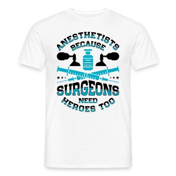 Anesthésiste Anesthésiste Anesthésiologie Anesthésiste - T-shirt homme - blanc - Devant - AI Model Male 178 dark (178cm)