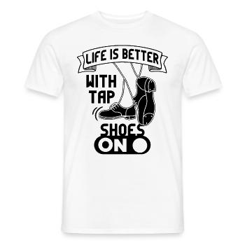Danseur de claquettes Chaussures de danse à claquettes Instructeur de danse à claquettes - T-shirt homme - blanc - Devant - AI Model Male 178 dark (178cm)