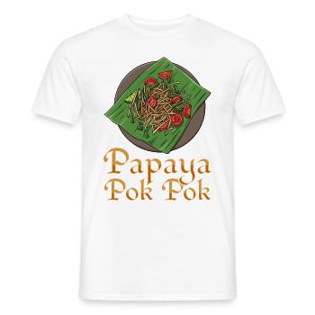 I'm only here for Som Tum Thai Food Lover - Men's T-Shirt - white - Front - AI Model Male 178 dark (178cm)