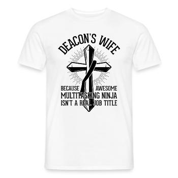 Église Diacre Religion Foi chrétienne Église - T-shirt homme - blanc - Devant - AI Model Male 178 dark (178cm)