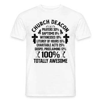 Église Diacre Religion Foi chrétienne Église - T-shirt homme - blanc - Devant - AI Model Male 178 dark (178cm)