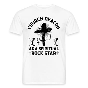 Église Diacre Religion Foi chrétienne Église - T-shirt homme - blanc - Devant - AI Model Male 178 dark (178cm)
