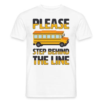 Moniteur d’autobus scolaire Transport scolaire des préposés aux autobus - T-shirt homme - blanc - Devant - AI Model Male 178 dark (178cm)