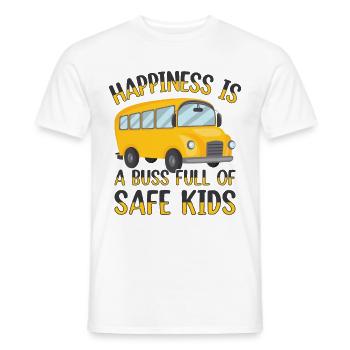 School Bus Monitor Bus Attendant School Transport - Men's T-Shirt - white - Front - AI Model Male 178 dark (178cm)
