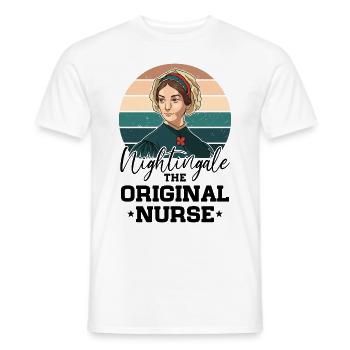 Infirmière Florence Nightingale Medical - T-shirt homme - blanc - Devant - AI Model Male 178 dark (178cm)