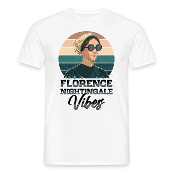 Infirmière Florence Nightingale Medical - T-shirt homme - blanc - Devant - AI Model Male 178 dark (178cm)