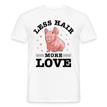 hairless guinea pig, skinny pig, - Men's T-Shirt - white - Front - AI Model Male 178 dark (178cm)