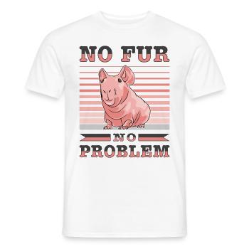 hairless guinea pig, skinny pig, - Men's T-Shirt - white - Front - AI Model Male 178 dark (178cm)