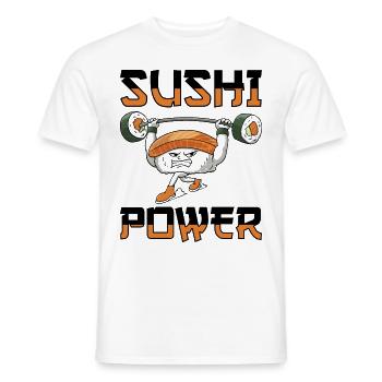 Cuisine japonaise Sushi Lovers Bodybuilders - T-shirt homme - blanc - Devant - AI Model Male 178 dark (178cm)