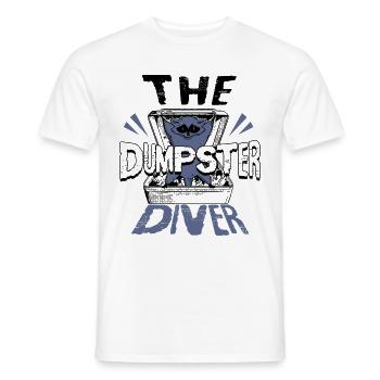 Raccoon lover garbage collecting garbage containers - Men's T-Shirt - white - Front - AI Model Male 178 dark (178cm)