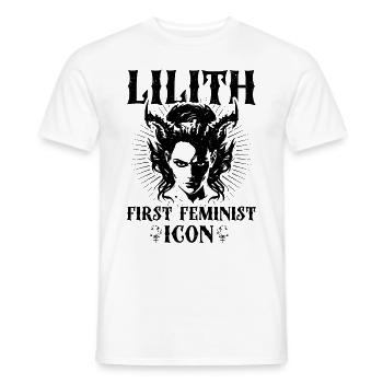 Lilith, Démon, Gothique, Mythologie, Folklore, - T-shirt homme - blanc - Devant - AI Model Male 178 dark (178cm)