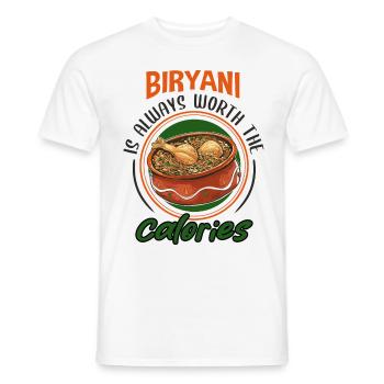 Foodies indiens, Biryani, Amoureux, - T-shirt homme - blanc - Devant - AI Model Male 178 dark (178cm)