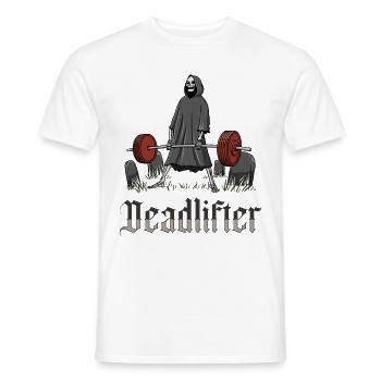Deadlifter Skeleton Bodybuilding Fitness Workout - T-shirt homme - blanc - Devant - AI Model Male 178 dark (178cm)