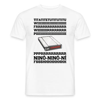 90er Nostalgie Retro 90er Einwahl Internet Vintage - Männer T-Shirt - Weiß - Vorne - AI Model Male 178 dark (178cm)